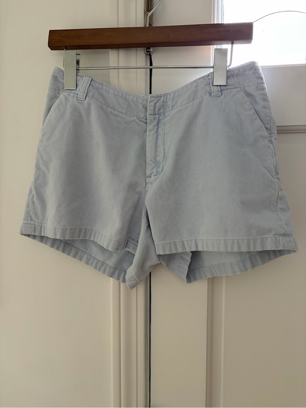 Light Blue Size 2 corduroy Women's Cotton Shorts